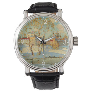 Montre Monastère russe en neige d'hiver