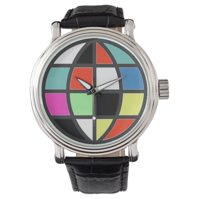 Montre monde - heure des couleurs (devant)