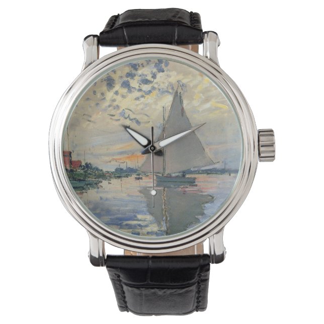 Montre Monet Sailboat Français Impressionnisme Art classi (devant)