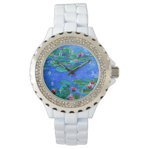 Montre Monet - Water Lilies (Red), famous artwork