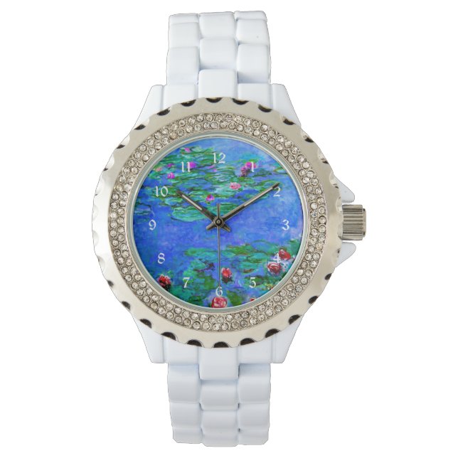 Montre Monet - Water Lilies (Red), famous artwork (devant)
