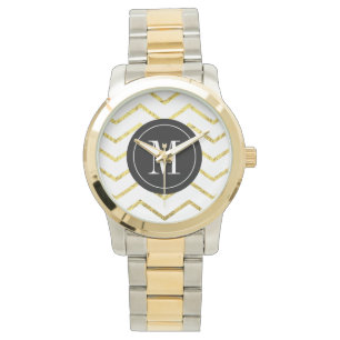 Montre Monogram Gold Foil Chevron