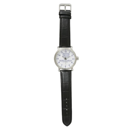 Montre Monogram Names and initials Mrs and Mr (Plat)
