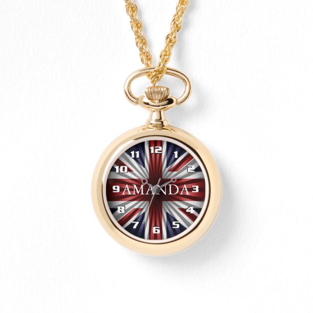 Montre Monogram Sun rays tendance Union Jack (Recto)