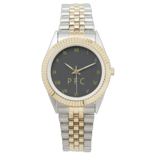 Montre Monogramme classique modifiable initial