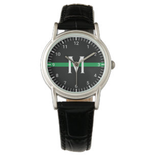 Montre Monogramme de la ligne verte mince militaire