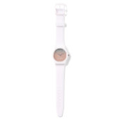 Montre Monogramme de Parties scintillant en argent rose v (Sangle)