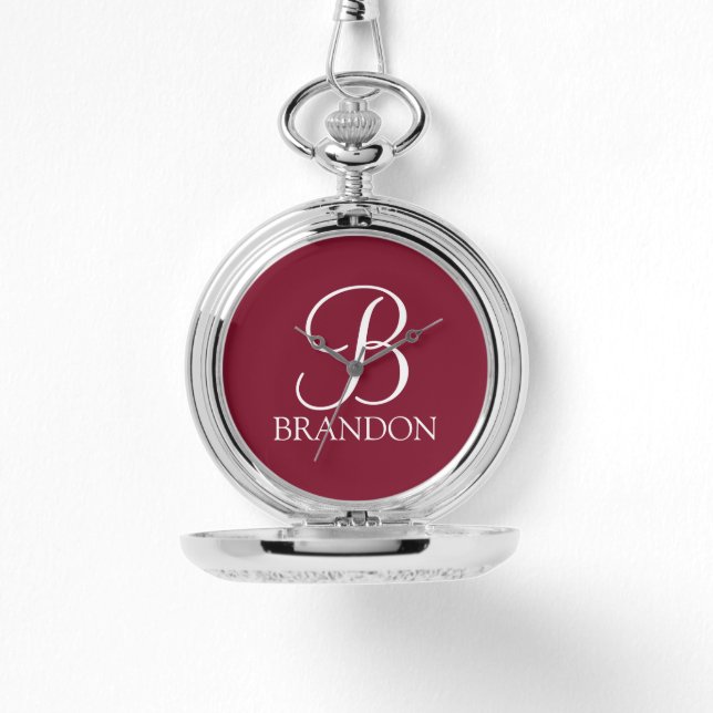 Montre Monogramme de script personnalisé et Porte - clé d (Recto)