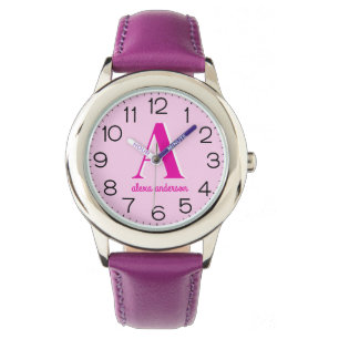 Montre Monogramme Dolly Rétro Rose chaud