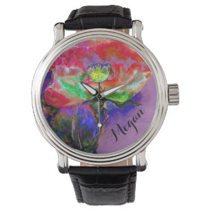 Montre monogramme du Poppy Sunrise