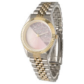 Montre Monogramme élégant en or rose (Incliné)