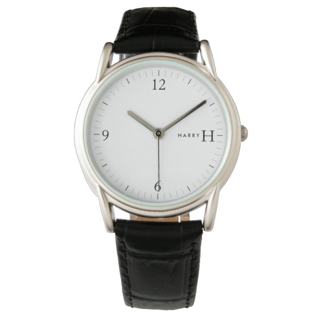Montre Monogramme et nom personnalisables (devant)