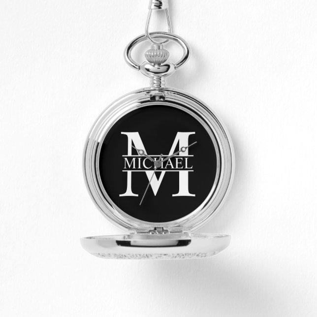 Montre Monogramme et nom personnalisés (Recto)