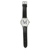 Montre Monogramme et nom personnalisés (Plat)