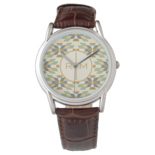 Montre Monogramme Extérieur Geo Step Motif tribal