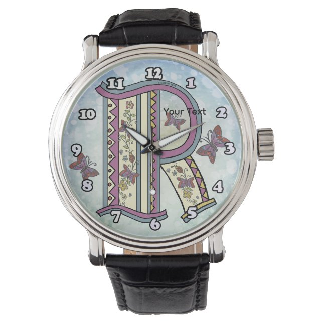 Montre Monogramme floral R (devant)