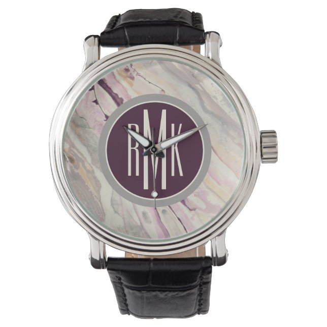 Montre monogramme | Flowing (devant)