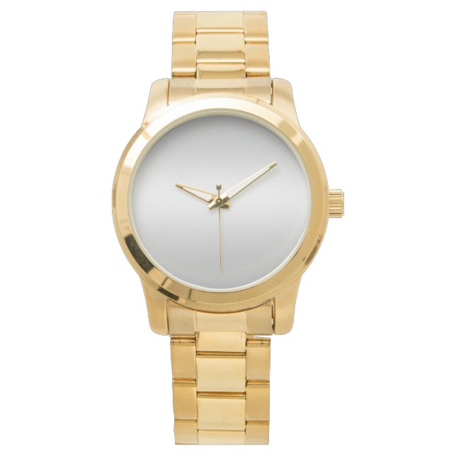 Montre Monogramme Gris Blanc Turquoise Femmes Or (devant)