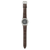 Montre Monogramme Gris Classique, Blanc sur Noir Garçon d (Plat)