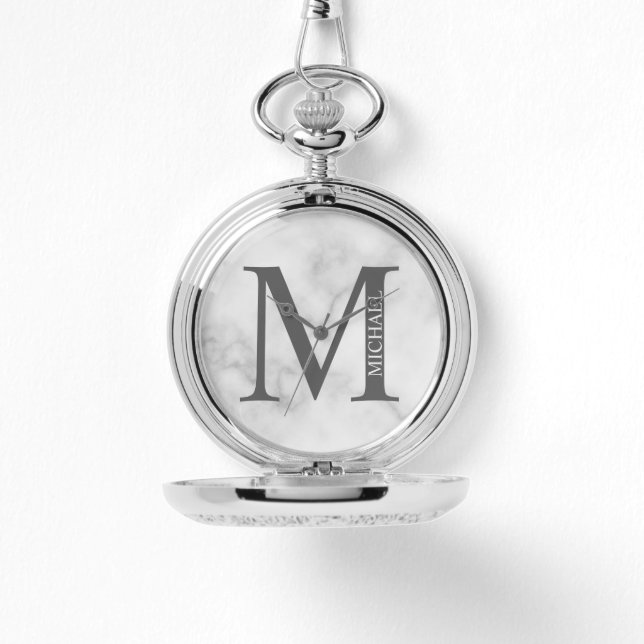 Montre Monogramme personnalisé et surveillance de poche d (Recto)