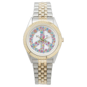 Montre Monogramme personnalisé Monogramme de paix