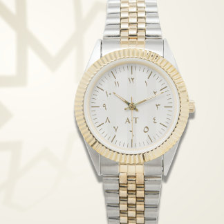 Montre Monogramme personnalisé Or deux tons | Cadeau élég