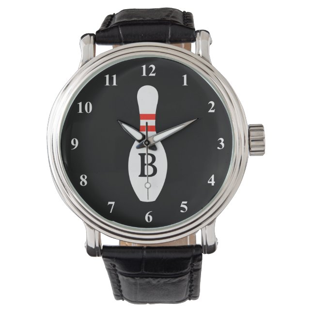 Montre monogramme personnalisé pour les hommes (devant)