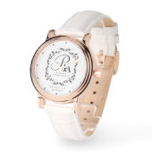 Montre Monogramme romantique blanc (Angle)