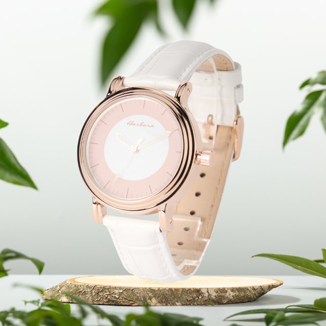 Montre Monogramme rose pâle personnalisé eWatch (Créateur téléchargé)