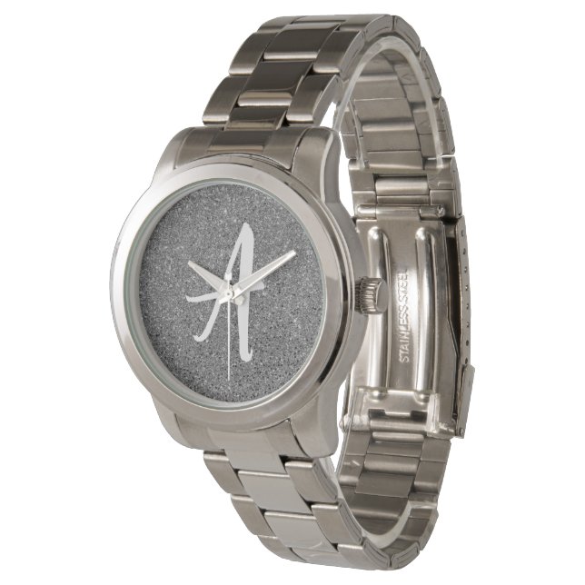 Montre Monogramme Silver Sparkle  (Incliné)