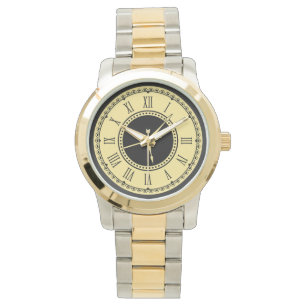 Montre Monogramme Unisex Deux tonalités Survol Bracelet M