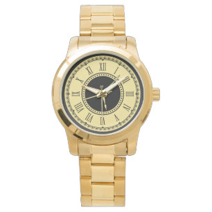 Montre Monogramme Unisex Gold surdimensionné
