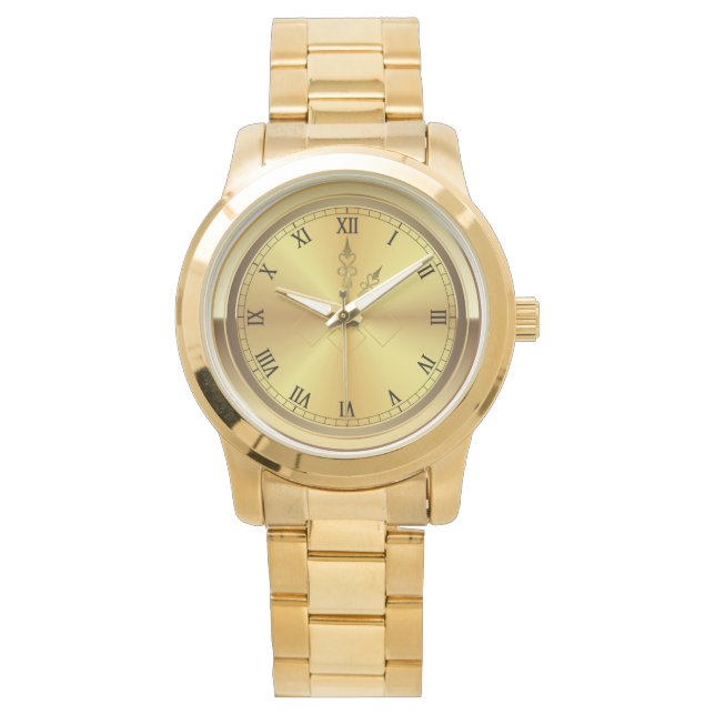 Montre Monogramme Unisex Oversize Gold (devant)