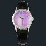 Montre Monogramme violet Parties scintillant Étincelante<br><div class="desc">Purple Faux Foil Métallic Parties scintillant étincelante brossé Métal Monogramme Nom Montre. Cela fait le cadeau parfait de remise de diplômes,  anniversaire,  mariage,  douche nuptiale,  anniversaire,  baby shower ou bachelorette pour quelqu'un qui aime le luxe glam et les styles chic.</div>