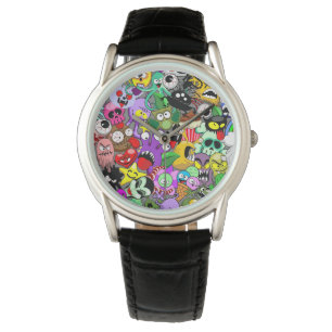 Montre Monstres caractères mignons Motif d'Halloween
