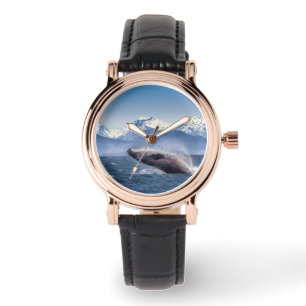Montre Montagnes Baleines en route Glacier Bay, Alaska