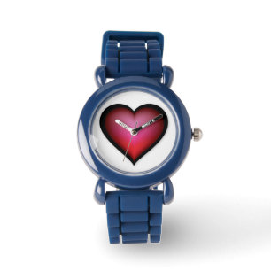 Montre Montre/Coeur en acier inoxydable Bezel pour enfant