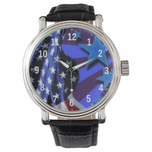 Montre Montre-poignet drapeau américain