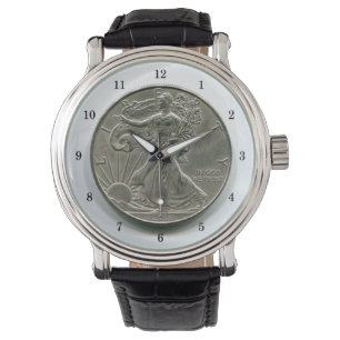 Montre Montre-poignet Lady Liberty Dollar Argent