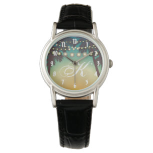 Montre Montre-poignet personnalisée Plage Coucher de sole