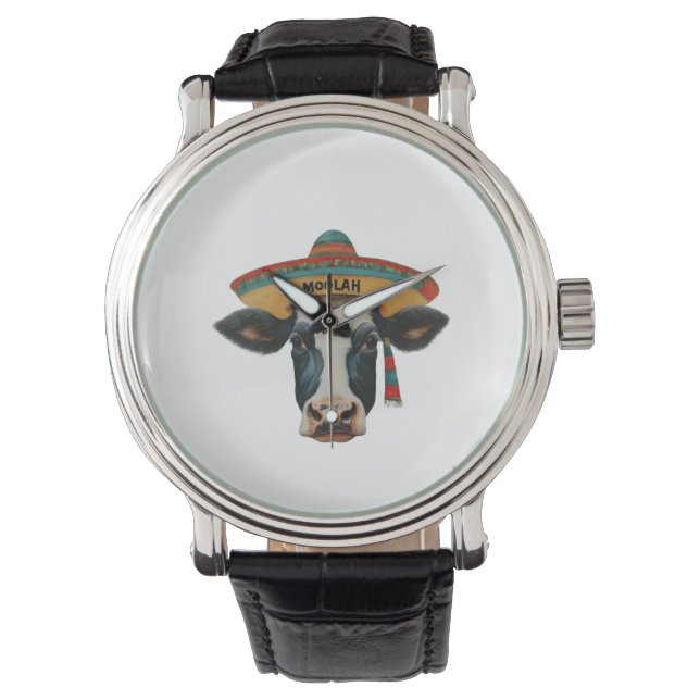 Montre Moolah fait Mirth graphique tee cow UFO eWatch (devant)