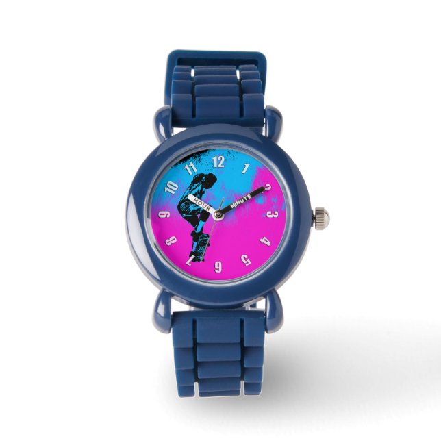 Montre Moon Jumping - Skateboarder (Recto)
