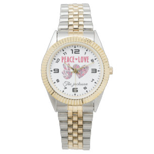 Montre morceau d'amour Nom Parties scintillant Baguette