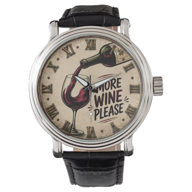 Montre More Wine Please Rustic Home Bar (devant)