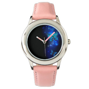Montre Morpho Butterfly in the Dark Background