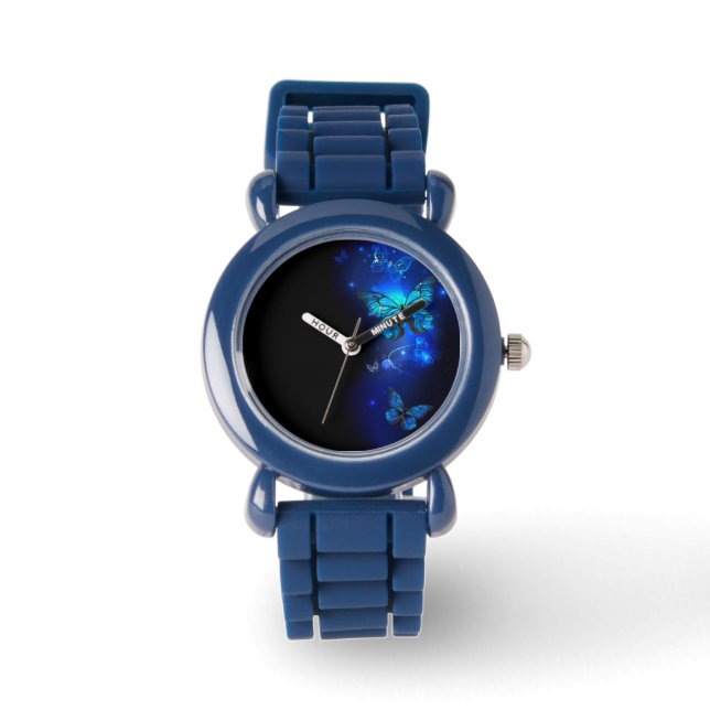 Montre Morpho Butterfly in the Dark Background (Recto)