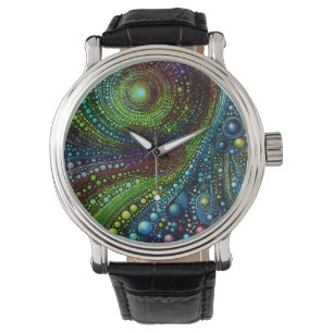 Montre Mosaic Arc en ciel Art Abstrait 1208