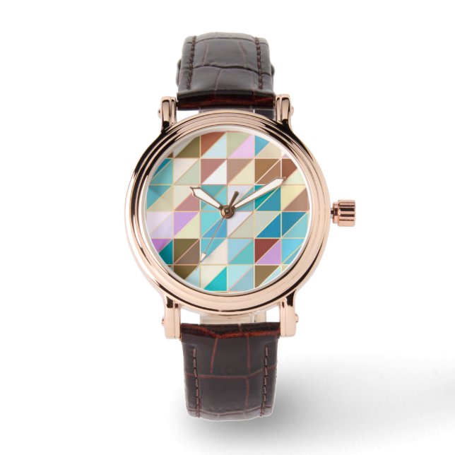 Montre Mosaic - Pastels et tons terre (Recto)