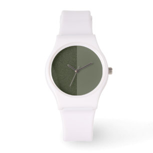 Montre Moss Green Split Face Watch - Personnalisable