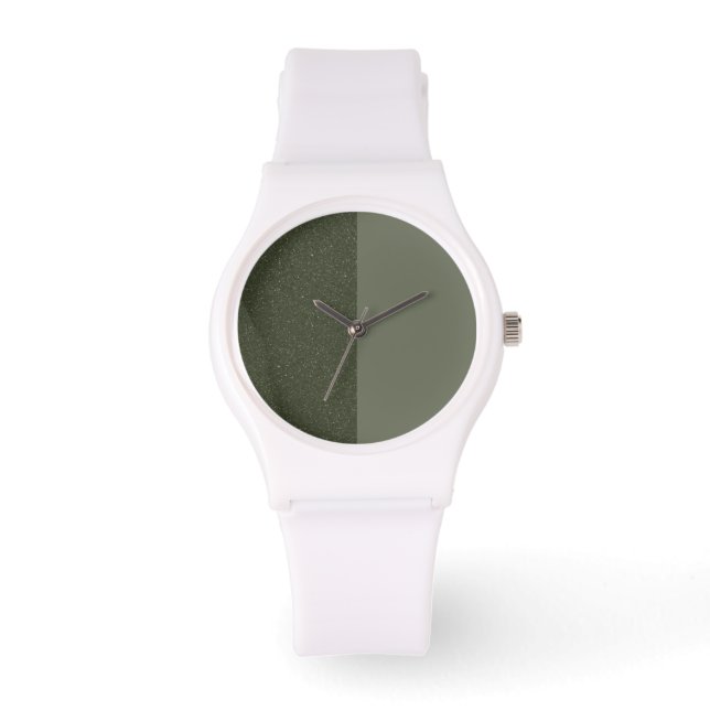 Montre Moss Green Split Face Watch - Personnalisable (Recto)